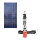 Pompa apa submersibila 24V, 300W, 3m3/h, D80mm cu panou solar fotovoltaic 330W Breckner Germany