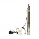 Pompa apa submersibila inox 1.5kW, 220V, D100mm, debit 5 m3/h, inaltime refulare 60m, 9 turbine ceramice, racire pe ulei, panou de control K90QJD2-60/9-1.5 Breckner Germany