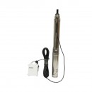 Pompa apa submersibila inox 1.5kW, 220V, D100mm, debit 5 m3/h, inaltime refulare 60m, 9 turbine ceramice, racire pe ulei, panou de control K90QJD2-60/9-1.5 Breckner Germany