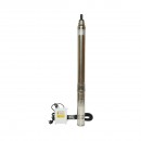Pompa apa submersibila inox 2.2kW, 220V, D100mm, debit 6 m3/h, inaltime refulare 105m, 15 turbine ceramice, racire pe ulei, panou de control K90QJD2-105/15-2.2 Breckner Germany