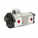 Pompa hidraulica dubla, debit 18+14cm3, sens rotatie spre dreapta pentru Massey Ferguson OEM 3800195M91