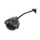 Prelungitor gradina 50m cu priza si fisa tip Schuko 3x1.5mm negru 16A, 220V-250V Breckner Germany