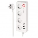 Prelungitor smart 4 prize schuko 4 usb connect p6 tuya