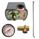 Progarden Set accesorii hidrofor, presostat mecanic ��, manometru 0-12bar, racord 5 cai, racord flexibil