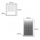 Proiector LED 200W, 6500K cu panou solar bifacial 20W, baterie 10000mAh si telecomanda IP66 Breckner Germany