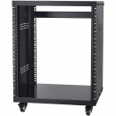 Rack metalic de podea 12U, 510 x 460 x 700 mm, Adancime 18 inch, 4 x roti blocabile