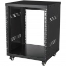 Rack metalic de podea 12U, 510 x 460 x 700 mm, Adancime 18 inch, 4 x roti blocabile