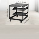 Rack metalic de podea sau perete 9U, 510 x 585 x 560 mm, Adancime reglabila 23-40 inch, Otel carbon, 4 x roti blocabile