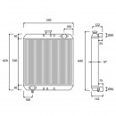 Radiator racire apa 620x550x67mm din cupru pentru Perkins, Tractor Forestier