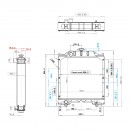 Radiator racire apa cu 3 randuri de celule pentru Fiat seria 55, 90, A, CS cod OEM 5143883, 5143884, 5167365, 4997175, 4997298, 5104143, 150-40 Breckner Germany