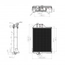 Radiator racire apa cu 5 randuri de celule pentru John Deere 4430 cod OEM 150-324, AR61879 Brechner Germany