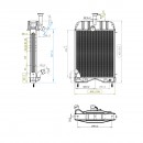 Radiator racire apa motor Perkins pentru Massey Ferguson cod OEM 1672862M91, 1680547M92, 150-15, 1672861M93 Breckner Germany