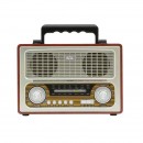 Radio portabil Sal RRT 3B, FM/AM/SW, 6W, analog, design retro, acumulator sau baterii, Bluetooth, USB, microSD