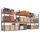 Raft depozitare paleti pe 3 niveluri, 29.7m lungime, 1m adancime, 3.2m inaltime, capacitate 99 paleti (9x11)