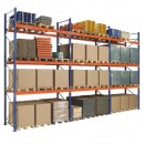 Raft depozitare paleti pe 4 niveluri, 29.7m lungime, 1m adancime, 3.2m inaltime, capacitate 132 paleti (12x11)