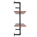 Raft metalic cu 2 x polite incluse din lemn, Vivatechnix Industrial, 1245 x 260 x 775 mm