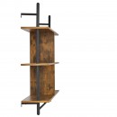Raft metalic cu 3 x polite incluse din lemn, Vivatechnix Industrial, 1050 x 240 x 965 mm