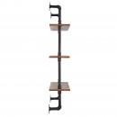 Raft metalic cu 3 x polite incluse din lemn, Vivatechnix Industrial, 830 x 205 x 960 mm