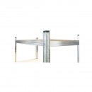 Raft metalic cu 5 polite MDF, 180x100x45cm, 250kg/polita, montaj fara suruburi, galvanizat