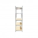 Raft metalic cu 5 polite MDF, 180x100x60cm, 175kg/polita, montaj fara suruburi, galvanizat