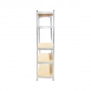 Raft metalic cu 5 polite MDF, 180x120x45cm, 250kg/polita, montaj fara suruburi, galvanizat
