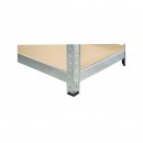 Raft metalic cu 5 polite MDF, 180x120x45cm, 250kg/polita, montaj fara suruburi, galvanizat
