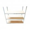Raft metalic cu 5 polite MDF, 180x120x60cm, 175kg/polita, montaj fara suruburi, galvanizat
