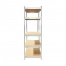 Raft metalic cu 5 polite MDF, 180x120x60cm, 250kg/polita, montaj fara suruburi, galvanizat