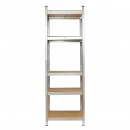 Raft metalic cu 5 polite MDF, 180x90x40cm, 175kg/polita, montaj fara suruburi Breckner Germany