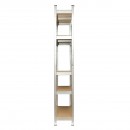 Raft metalic cu 5 polite MDF, 180x90x40cm, 175kg/polita, montaj fara suruburi Breckner Germany
