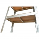Raft metalic cu 5 polite MDF, 180x90x40cm, 175kg/polita, montaj fara suruburi Breckner Germany