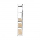 Raft metalic cu 5 polite MDF, 180x90x50cm, 175kg/polita, montaj fara suruburi, galvanizat