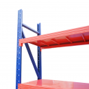 Raft metalic depozitare 5 nivele 200x60x250cm, 300 kg/nivel, albastru-portocaliu Breckner Germany