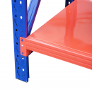 Raft metalic depozitare 5 nivele 200x60x250cm, 300 kg/nivel, albastru-portocaliu Breckner Germany