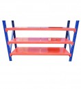 Raft metalic depozitare 5 nivele 200x60x250cm, 300 kg/nivel, albastru-portocaliu Breckner Germany