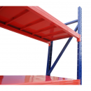 Raft metalic depozitare 5 nivele 200x60x250cm, 300 kg/nivel, albastru-portocaliu Breckner Germany