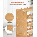 Raft modular pentru 72 sticle de vin, Stivuibil, Lemn, 8 Niveluri, 1130 x 290 x 962 mm