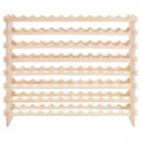 Raft modular pentru 96 sticle de vin, Stivuibil, Lemn, 8 Niveluri, 1130 x 290 x 962 mm
