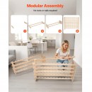 Raft modular pentru 96 sticle de vin, Stivuibil, Lemn, 8 Niveluri, 1130 x 290 x 962 mm