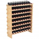 Raft pentru 72 de sticle de vin, Vivatechnix Modular, 898 x 250 x 1035 mm, Lemn bambus