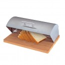 Recipient pentru paine cu tocator din lemn, Strend Pro Easyhome BB-100, dimensiune 39x28x16 cm