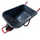 Roaba cuva plastic 80L cu roata pneumatica 400/8 si cadru metalic THOR