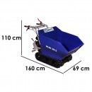 Roaba electrica cu senile Helios 320 D, Motor benzina 6.5 CP, max 320 kg, Basculabila, 6 viteze, 4.9 km/h