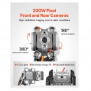 Robot inspectie tevi canalizare, Telecomanda, IP68, Lungime 60 m, 4x4, HD, 8 x Led, 3 viteze, 1 x Tableta