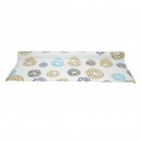 Rola fata de masa decorativa PVC 1.37x20m, grosime 0.18mm, textil 45 g/mp, model cerc multicolor Breckner Germany