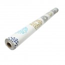 Rola fata de masa decorativa PVC 1.37x20m, grosime 0.18mm, textil 45 g/mp, model cerc multicolor Breckner Germany