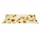 Rola fata de masa decorativa PVC 1.37x20m, grosime 0.18mm, textil 45 g/mp, model floarea soarelui Breckner Germany