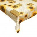 Rola fata de masa decorativa PVC 1.37x20m, grosime 0.18mm, textil 45 g/mp, model floarea soarelui Breckner Germany