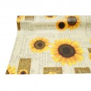Rola fata de masa decorativa PVC 1.37x20m, grosime 0.18mm, textil 45 g/mp, model floarea soarelui Breckner Germany