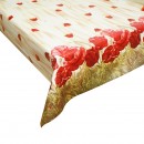Rola fata de masa decorativa PVC 1.37x20m, grosime 0.18mm, textil 45 g/mp, model floral maci Breckner Germany